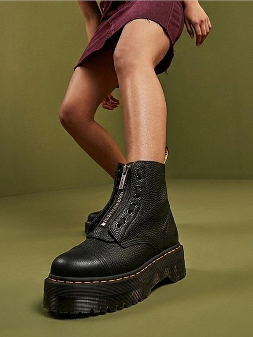Dr. Martens Sinclair Front Zip Platform Combat Boot